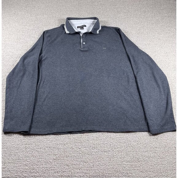 Michael Kors Long Sleeve Polo Shirt Gray Men’s Size XL - Picture 1 of 8